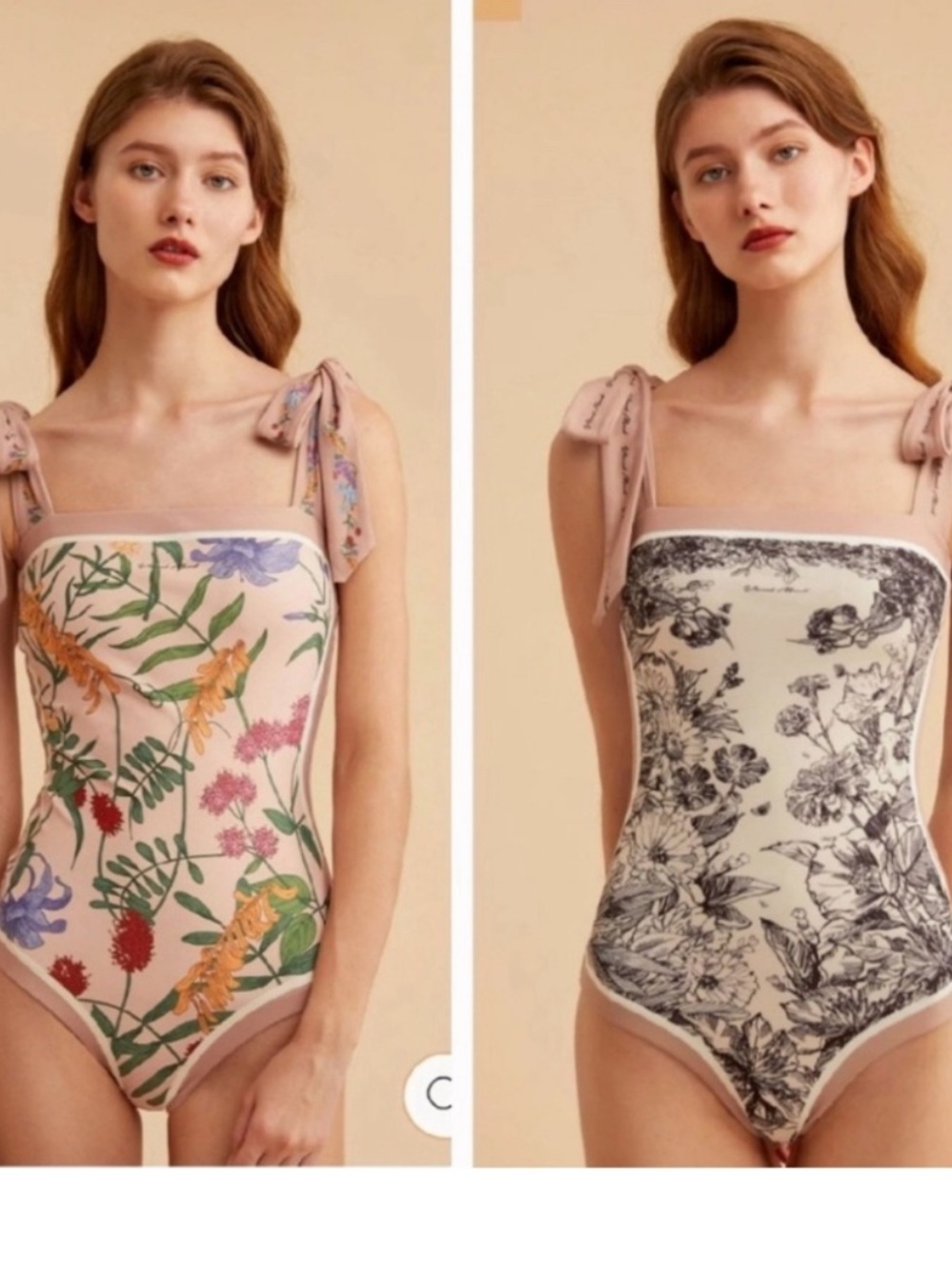 Visual Mood | Joanna Reversible Tie-Shoulder One Piece Swimsuit Nwot
